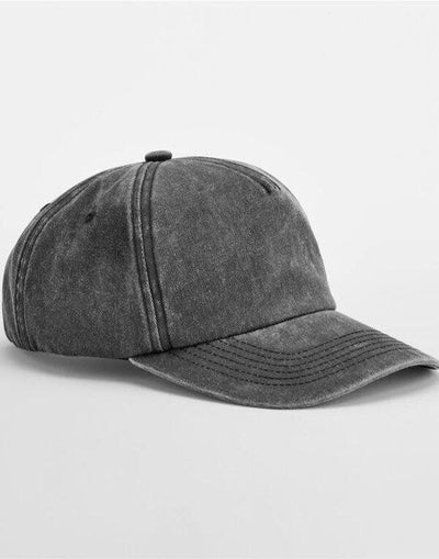 Beechfield B657 Relaxed 5 Panel Vintage Cap - Vintage Black