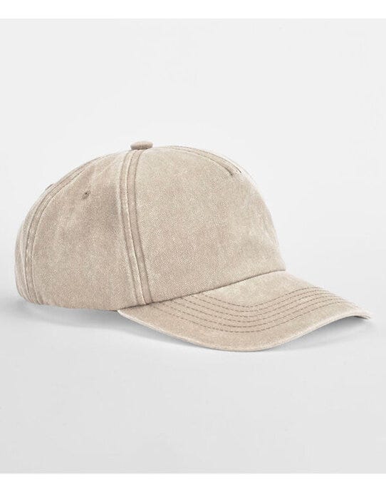 Beechfield B657 Relaxed 5 Panel Vintage Cap - Vintage Stone