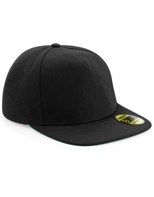 Beechfield B660 Original Flat Peak Snapback - Black/Black