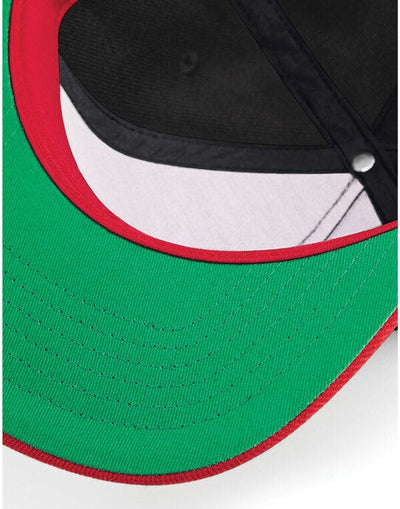 Beechfield B660 Original Flat Peak Snapback - Black/Classic Red
