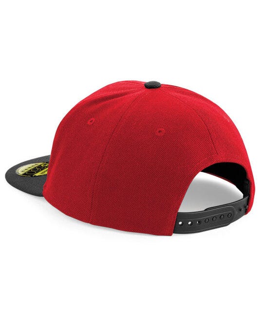 Beechfield B660 Original Flat Peak Snapback - Classic Red/Black