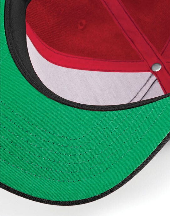 Beechfield B660 Original Flat Peak Snapback - Classic Red/Black