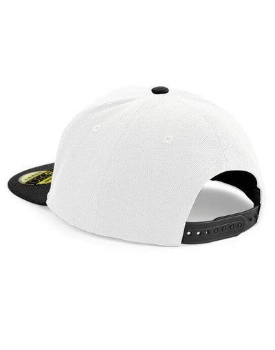 Beechfield B660 Original Flat Peak Snapback - White/Black
