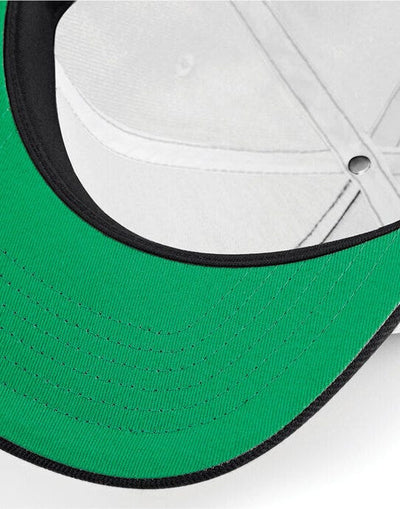 Beechfield B660 Original Flat Peak Snapback - White/Black