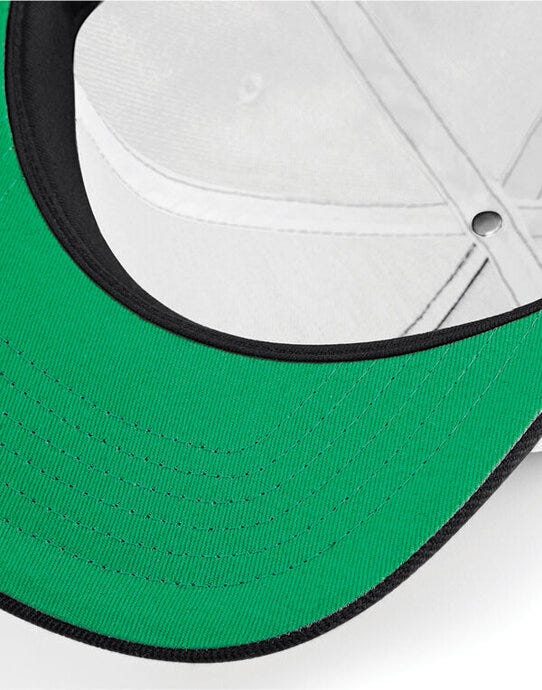 Beechfield B660 Original Flat Peak Snapback - White/Black