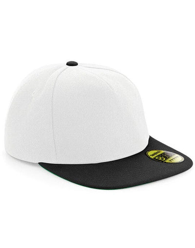Beechfield B660 Original Flat Peak Snapback - White/Black