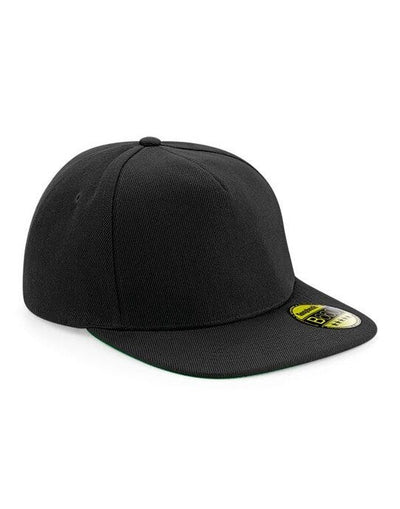Beechfield B660 Original Flat Peak Snapback - Black/Black/Black