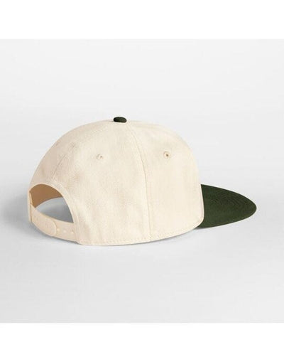 Beechfield B662 Contrast Flat Pk 6 Panel Cap - Natural/Dark Olive