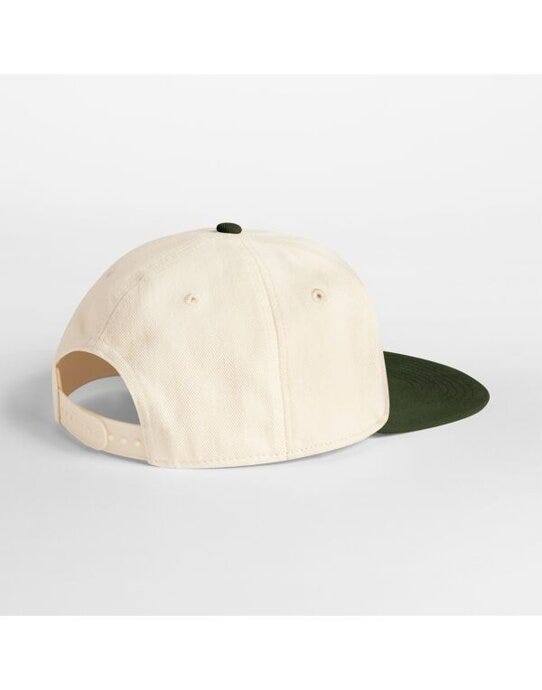 Beechfield B662 Contrast Flat Pk 6 Panel Cap - Natural/Dark Olive