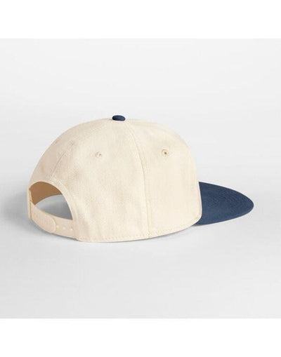 Beechfield B662 Contrast Flat Pk 6 Panel Cap - Natural/Navy