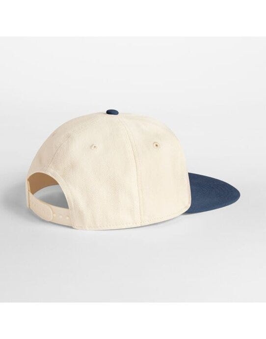 Beechfield B662 Contrast Flat Pk 6 Panel Cap - Natural/Navy