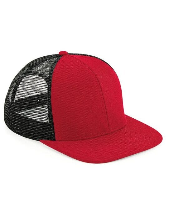 Beechfield B664 Original Flat Peak Trucker - Classic Red/Black