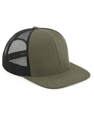 Beechfield B664 Original Flat Peak Trucker - Olive/Black