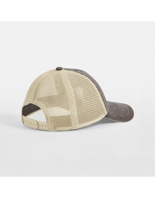 Beechfield B672 6 Panel Vintage Trucker - Vintage Brown/Stone