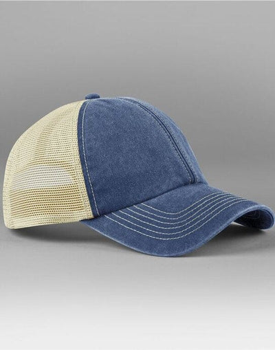 Beechfield B672 6 Panel Vintage Trucker - Vintage Denim/Stone
