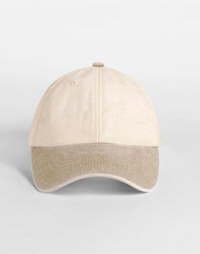 Beechfield B673 Contrast Peak Vintage Cap - Natural/Vintage Desert Sand