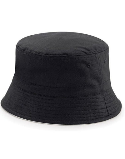 Beechfield B686 Reversible Bucket Hat - Black/Light Grey
