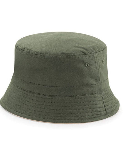 Beechfield B686 Reversible Bucket Hat - Olive/Stone