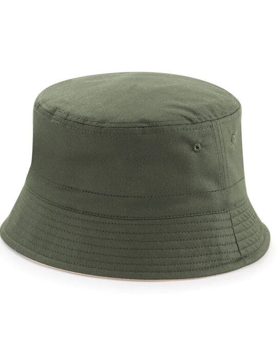 Beechfield B686 Reversible Bucket Hat - Olive/Stone