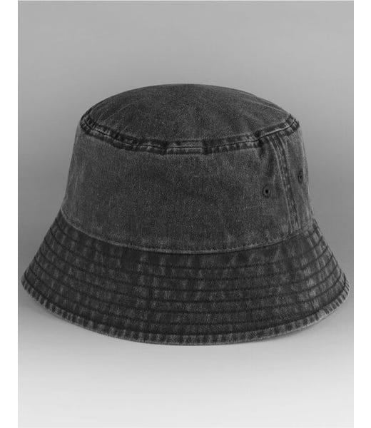 Beechfield B688 Vintage Black plain Vintage Bucket Hat