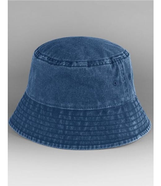 Beechfield B688 Vintage Denim plain Vintage Bucket Hat