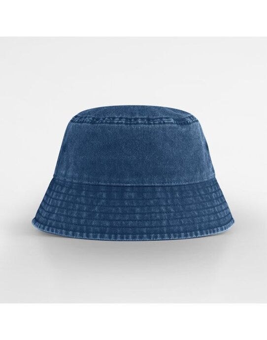 Beechfield B688B Junior Vintage Bucket Hat - Vintage Denim