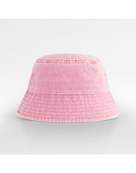 Beechfield B688B Junior Vintage Bucket Hat - Vintage Dusky Pink