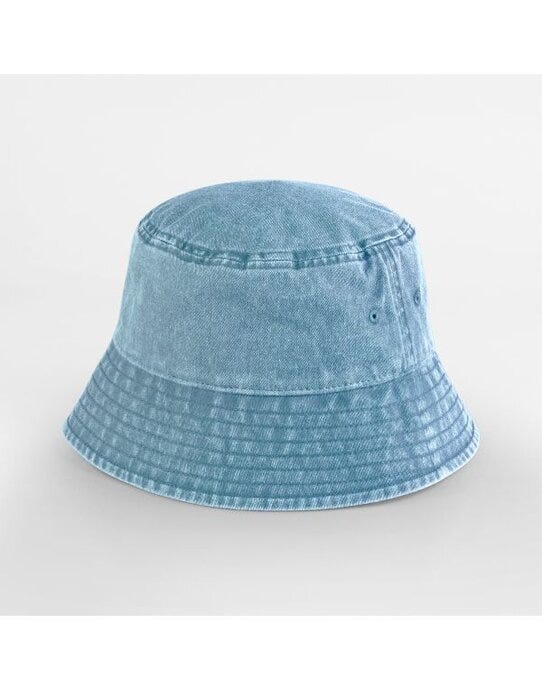 Beechfield B688B Junior Vintage Bucket Hat - Vintage Light Blue