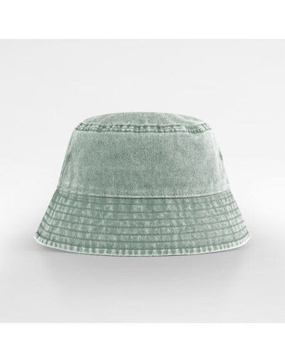 Beechfield B688B Junior Vintage Bucket Hat - Vintage Sage Green