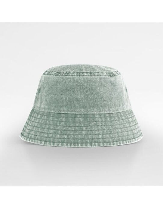 Beechfield B688B Junior Vintage Bucket Hat - Vintage Sage Green