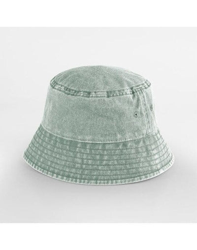 Beechfield B688B Junior Vintage Bucket Hat - Vintage Sage Green