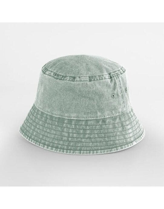 Beechfield B688B Junior Vintage Bucket Hat - Vintage Sage Green
