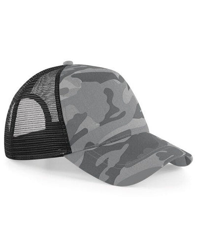 Beechfield B694 Camo Snapback Trucker - Arctic Camo