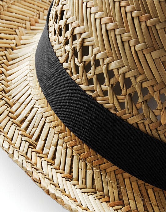 Beechfield B730 Straw Summer Trilby - Natural