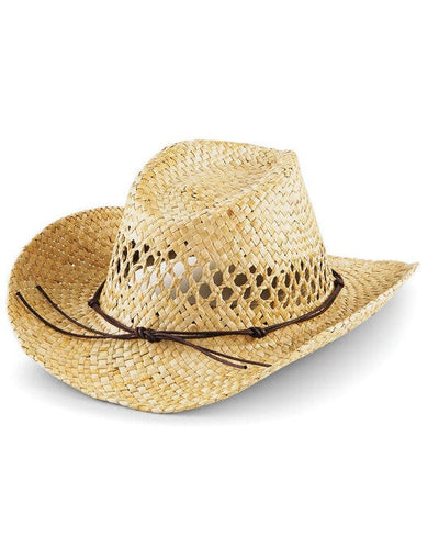 Beechfield B735 Straw Cowboy Hat - Natural