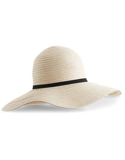 Beechfield B740 Marbella Wide-Brimmed Sun Hat - Natural