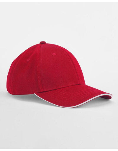 Beechfield B820C EA Org 6 Panel Cap SWich Peak - Classic Red/White