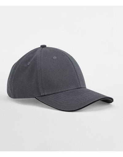 Beechfield B820C EA Org 6 Panel Cap SWich Peak - Graphite Grey/Black