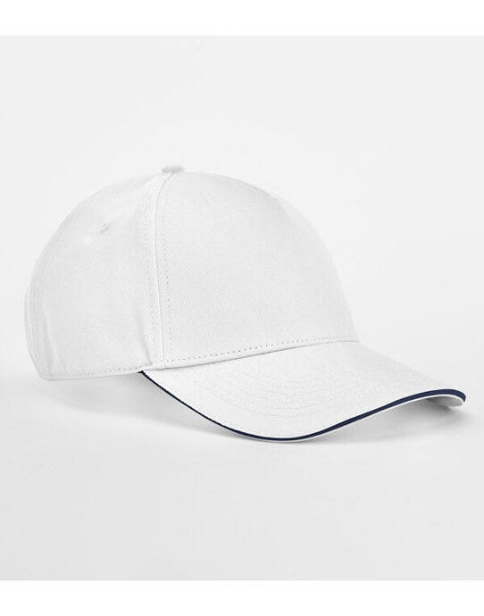 Beechfield B825C EA Org 5 Panel Cap SWich Peak - White/French Navy