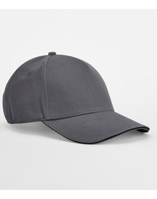 Beechfield B825C EA Org 5 Panel Cap SWich Peak - Graphite Grey/Black