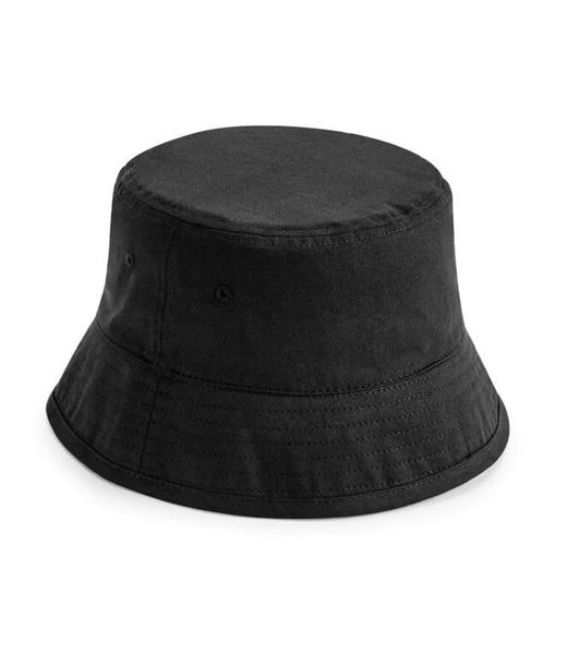 Beechfield B90N Black plain Organic Cotton Bucket Hat