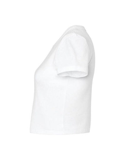 Bella + Canvas BE1010 Bella Women's Micro Rib Baby Tee - Solid White Blend