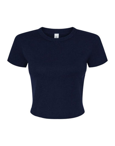 Bella + Canvas BE1010 Bella Women's Micro Rib Baby Tee - Solid Navy Blend