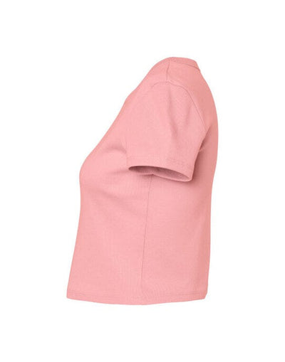 Bella + Canvas BE1010 Bella Women's Micro Rib Baby Tee - Solid Pink Blend