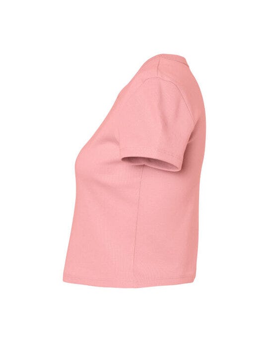 Bella + Canvas BE1010 Bella Women's Micro Rib Baby Tee - Solid Pink Blend