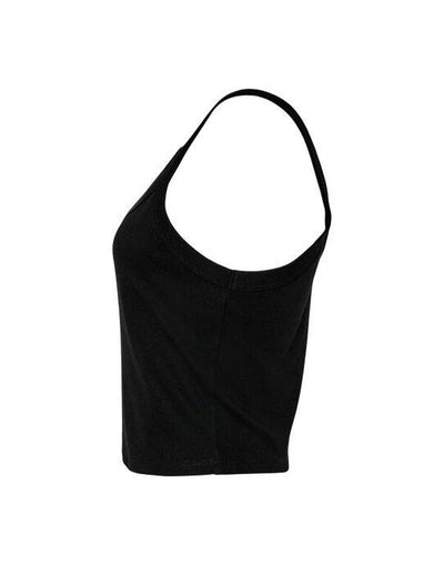 Bella + Canvas BE1012 Bella Women's Micro Rib Strap Tank - Solid Black Blend
