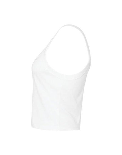 Bella + Canvas BE1012 Bella Women's Micro Rib Strap Tank - Solid White Blend