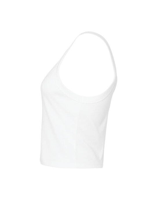 Bella + Canvas BE1012 Bella Women's Micro Rib Strap Tank - Solid White Blend