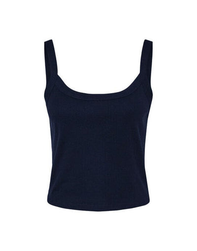 Bella + Canvas BE1012 Bella Women's Micro Rib Strap Tank - Solid Navy Blend