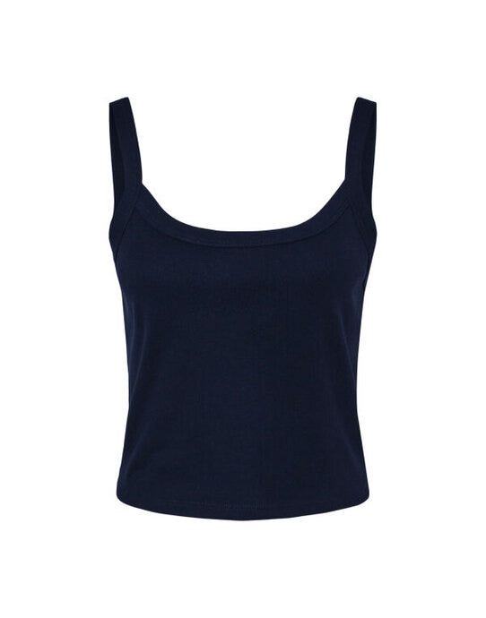 Bella + Canvas BE1012 Bella Women's Micro Rib Strap Tank - Solid Navy Blend